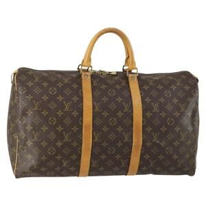 LOUIS VUITTON Monogram Keepall 50 Boston Bag M41426 LV Auth am10405